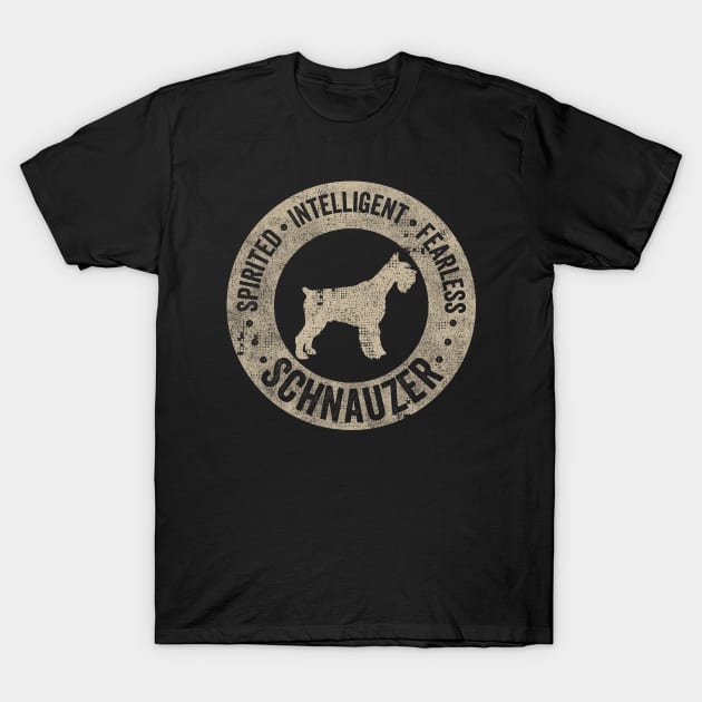Schnauzer dog lover cool vintage syle design for Schnauzer dog owner T-Shirt by Keleonie